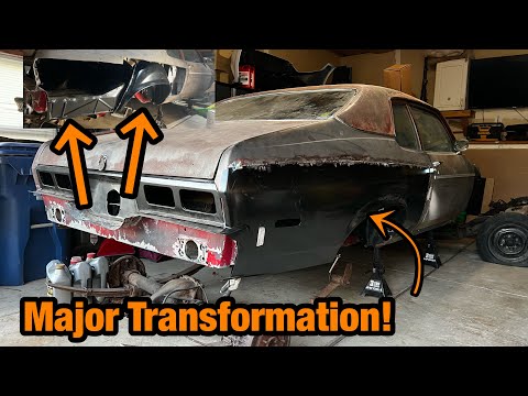 Видео: Наш Chevrolet Nova получил новые внешние колесные арки и боковые панели!