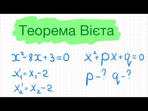 Видео: 09  Теорема Вієта. Скласти квадратне рівняння, корені якого пов'язані з коренями заданого рівняння.