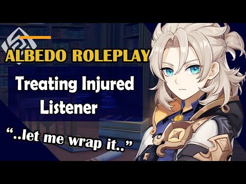 Видео: Комиссия с Альбедо; Альбедо заботится о ваших травмах [Albedo ASMR]