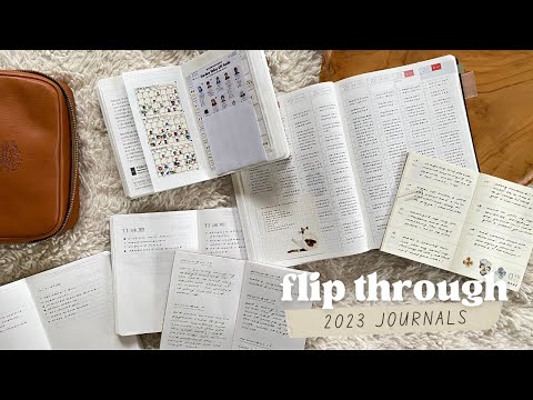 Видео: просматриваю все журналы, которые использовал в 2023 году ✸ Hobonichi Cousin, Stalogy, Travelers ...