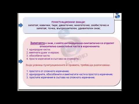 Видео: Уроци по БЕЛ - Урок 4  - Пунктуационни норми в българския език. Употреба на Запетая