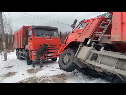 Видео: ЭВАКУАЦИЯ КАМАЗА И ВНЕДОРОЖНИКА | ВОВАНКРАН