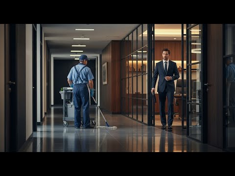 Видео: Самотен баща чистач бе обиден от милиардер директор — татуировка разкри истинската му самоличност