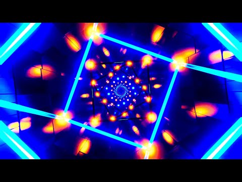 Видео: 🔷 Заставка 4K – Спираль Неона: Электрический Синий и Раскалённый Оранжевый (Без звука)