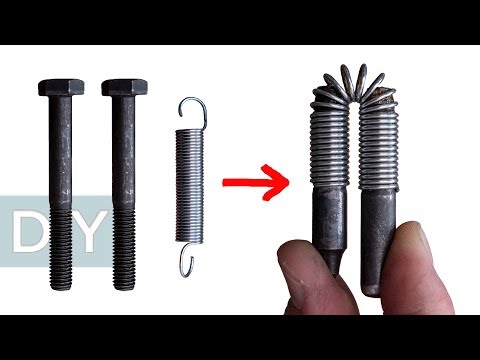 Видео: Как сделать простейший инструмент из двух болтов и пружины. Стройхак