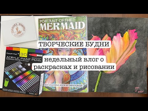 Видео: ВЛОГ 3: ТВОРЧЕСКИЕ БУДНИ недельный влог про раскраски и рисование