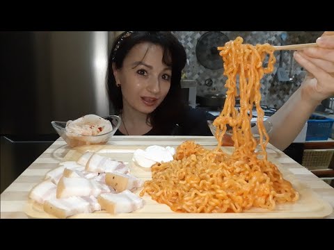 Видео: MUKBANG🔥🥓🍝Ответы на⁉️#мукбанг#неасмр#