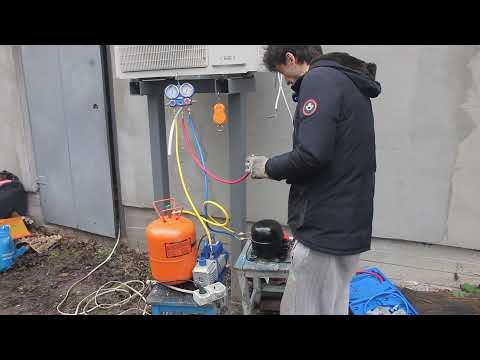 Видео: Тепловой насос из кондиционера Часть 2  Запуск