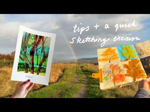 Видео: Рисуйте вместе со мной | Творчество для восстановления сил | Этюды осенних деревьев