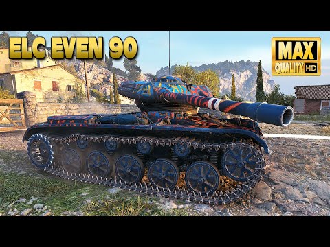 Видео: ELC EVEN 90 в бою 10 уровня - World of Tanks