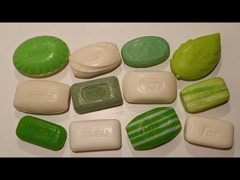 Видео: ASMR soap cutting 💚🤍💚 Резка мыла 🔪