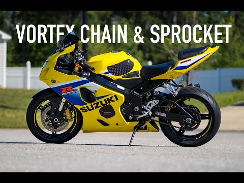 Видео: Установка цепи и звездочки VORTEX на GSXR 600 (ОНО ТОГО СТОИТ!)
