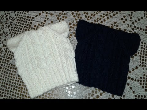 Видео: Шапка спицами. КотоШапка. Часть 3.  // Knitting for kids // How to knit a hat
