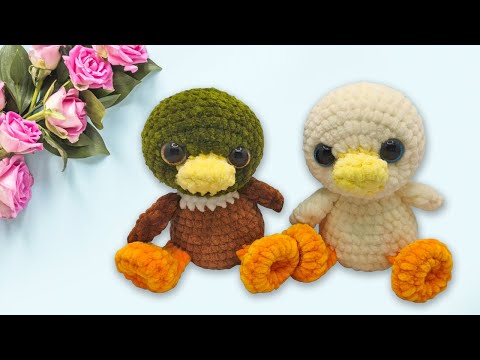 Видео: Уточка и селезень вязаные крючком / Knitted Duck & Drakes  - Мастер Класс