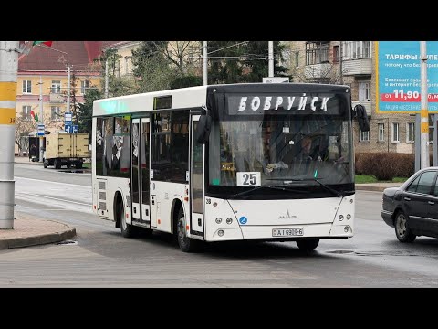 Видео: Бабруйск, аўтобус МАЗ-206 №28, маршрут 12 (16.03.2024)
