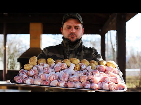 Видео: КУРИЦА ПО-ДАЧНОМУ В КАЗАНЕ НА КОСТРЕ