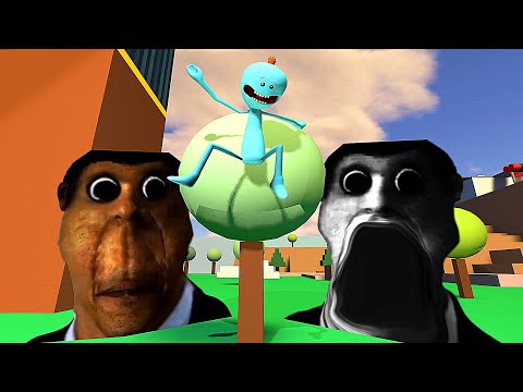 Видео: ОБУНГА ГОНЯЕТСЯ ЗА НАМИ С ЛУННОЙ ГРАВИТАЦИЕЙ OBUNGA NPC В Garry's Mod