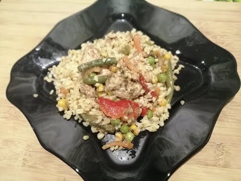 Видео: Булгур с курицей и овощами в духовке.Полезный низкоуглеводный ужин при правильном питании.Диабет 2.