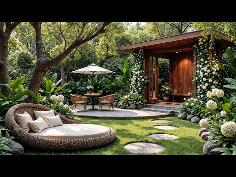 Видео: Рабочий день в саду под уютный джаз | Начните утро с расслабляющей атмосферы леса для учёбы