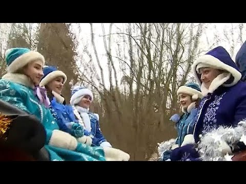 Видео: Снегурочка вернулась в Беловежскую пущу. Панорама