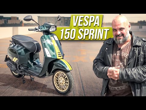 Видео: Vespa 150 Sprint - Харлей среди скутеров #МОТОЗОНА №130