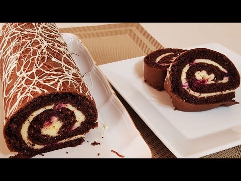 Видео: Вкусно и Просто!РУЛЕТ который выпекается вместе с начинкой/Рулет к чаю/Рулет бисквитный