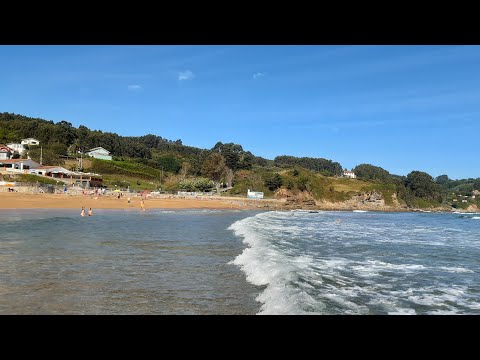 Видео: # 156 Пляж Для Семейного Отдыха. La Griega. Пляжи Севера Испании. Колунга. Астурия. Colunga Asturias