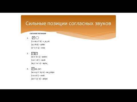 Видео: Сильные и слабые позиции согласных звуков. Русский язык 2 класс. Программа Эльконина-Давыдова.
