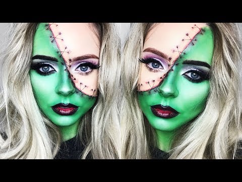 Видео: Женский грим в стиле Франкенштейна-монстра на Хэллоуин