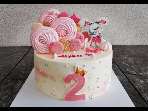 Видео: Оригинальное и простое оформление детского торта, которое сможет повторить любой//Мастичные топперы
