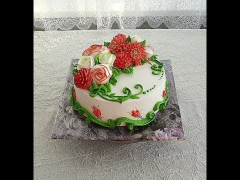 Видео: Как сделать кремовый торт   часть 1