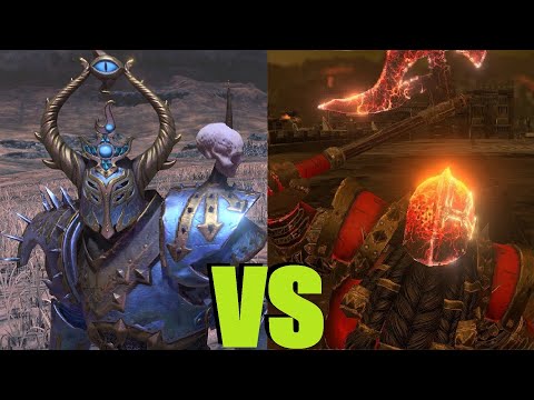 Видео: Избранные Тзинча vs Адские присягнувшие железу: Total War Warhammer 3. тесты юнитов v 4.1.3