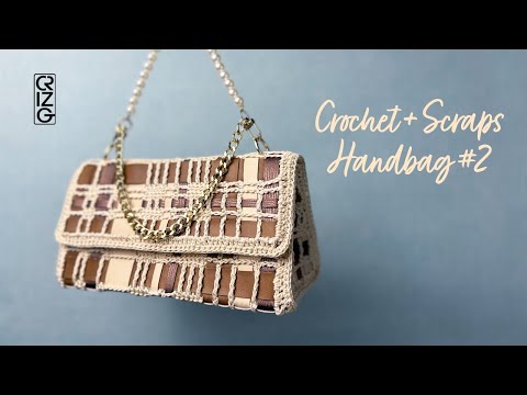 Видео: Как я сшила сумочку из обрезков винила и вязания крючком на осень №2. Экспериментируйте с вязание...