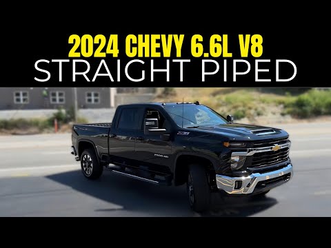 Видео: 2024 Chevy Silverado 2500HD 6.6L V8 с прямыми трубами!