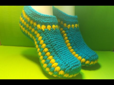 Видео: #554 ТАПОЧКИ СПИЦАМИ С КРАСИВЫМ УЗОРОМ,СВЯЗАННЫЕ ОТ ПОДОШВЫ. МАСТЕР КЛАСС.