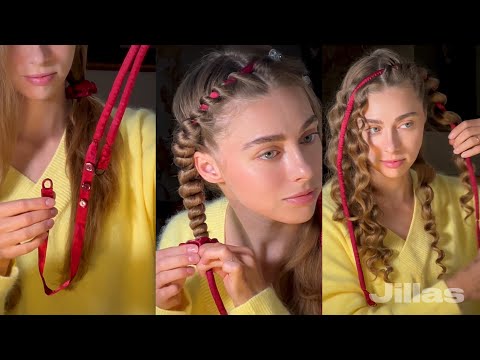 Видео: Как закручивать волосы на бигуди jillas slim elegant с пуговицами, чтобы сделать пляжные локоны