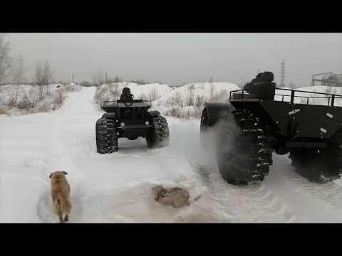 Видео: Лыткаринский каракат ЛЗСМ Сармат 1500. Зимняя езда. Sarmat 1500 all-terrain vehicle winter ride