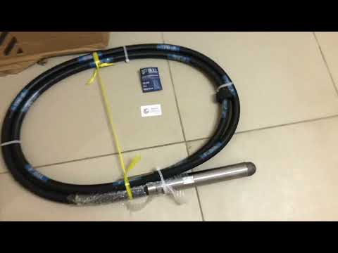 Видео: Вал гибкий 4 м в сборе с вибронаконечником 48 мм для вибратора BULL PCV 6026, Артикул: 1329657