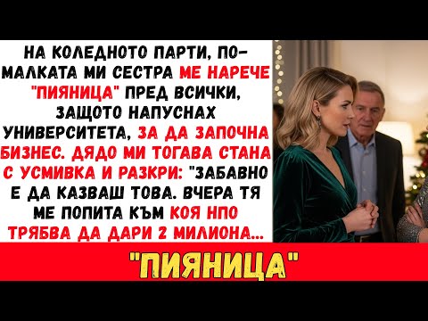 Видео: НА КОЛЕДНОТО ПАРТИ СЕСТРА МИ МЕ НАРЕЧЕ "ПИЯНИЦА". ДЯДО МИ СЕ УСМИХНА И КАЗА...
