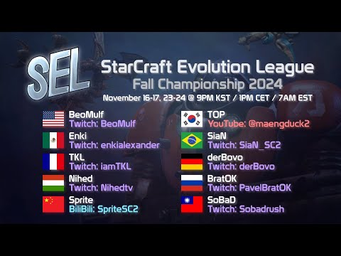 Видео: 🏆 SC1 + SC2! Призовой 1100$! Турнир SEL Fall Championship 2024!  Группа C