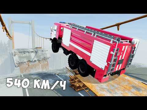 Видео: ВПЕРВЫЕ ПРОБУЮ ПЕРЕЛЕТЕТЬ РАЗРУШЕННЫЙ МОСТ НА МАКСИМАЛЬНОЙ СКОРОСТИ В BEAM NG DRIVE