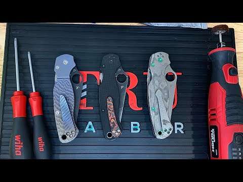 Видео: Как улучшить работу ножей Spyderco (относится ко всем ножам с бронзовыми шайбами)