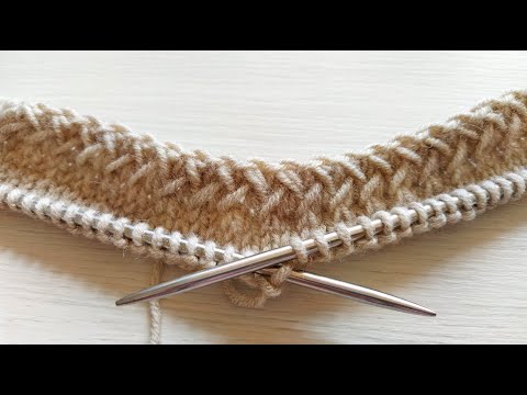 Видео: Французский набор петель спицами.