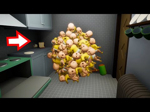Видео: 100 ЛЫСЫХ ЗАКРУТИЛИСЬ НА КУХНЕ ?! ИГРА The Baby In Yellow