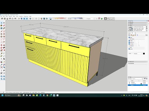 Видео: Как создать проект кухонной мебели в SketchUp.