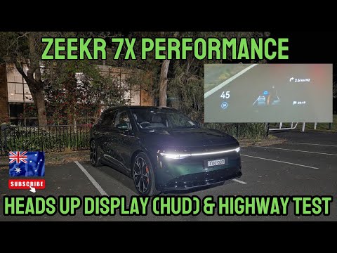 Видео: Производительность ZEEKR 7X — проекционный дисплей (HUD) и тест на шоссе — Сидней, Австралия