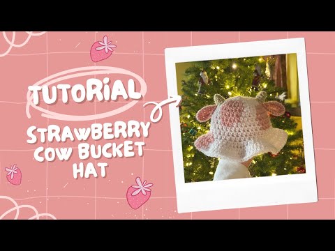 Видео: Мастер-класс по вязанию крючком панамки в виде коровы-клубники — детский размер
