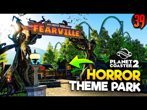 Видео: Создаём зону ХЭЛЛОУИНА в Planet Coaster 2! (#39)