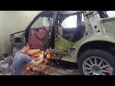 Видео: Subaru Forester  полный ремонт кузова, переварка усилителей!