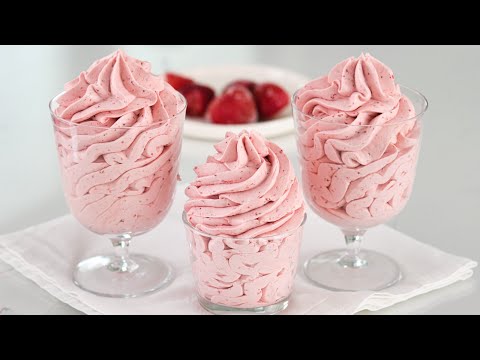 Видео: Сливочный клубничный десерт за 5 минут! Все ищут этот рецепт! Без выпечки, без муки, без желатина
